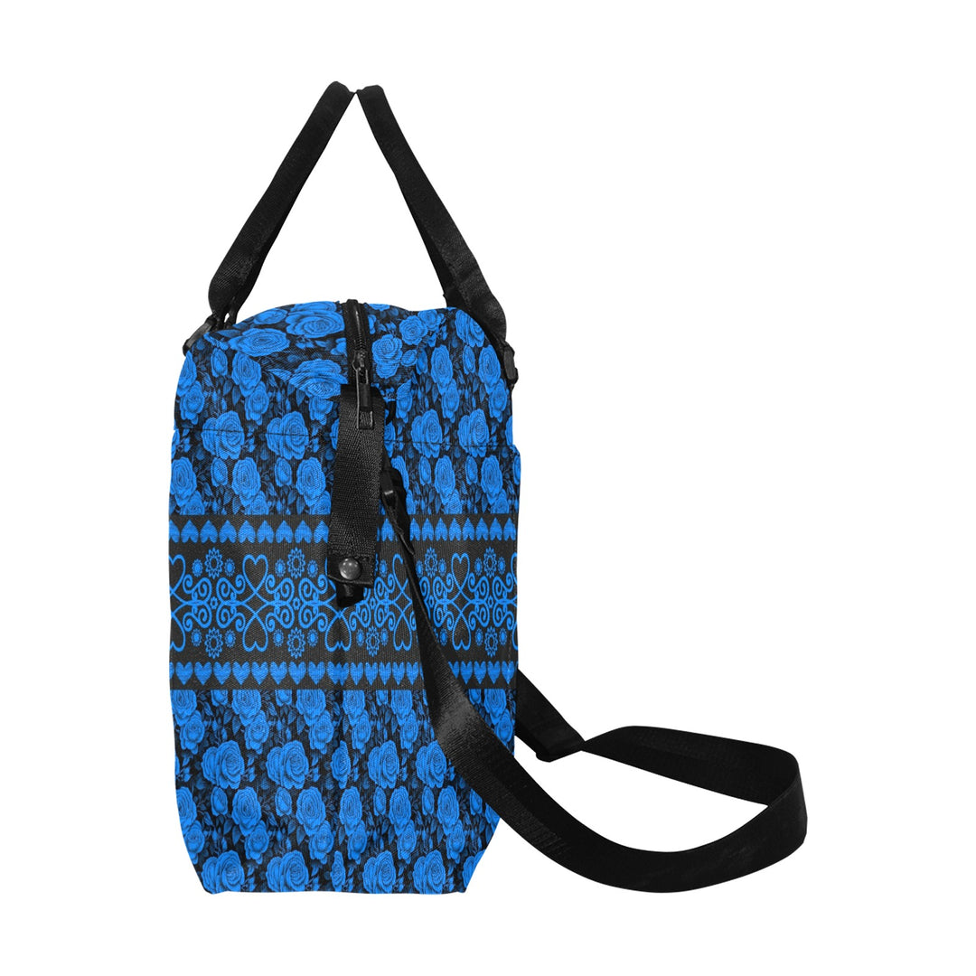 Blue Roses Luggage Caddy