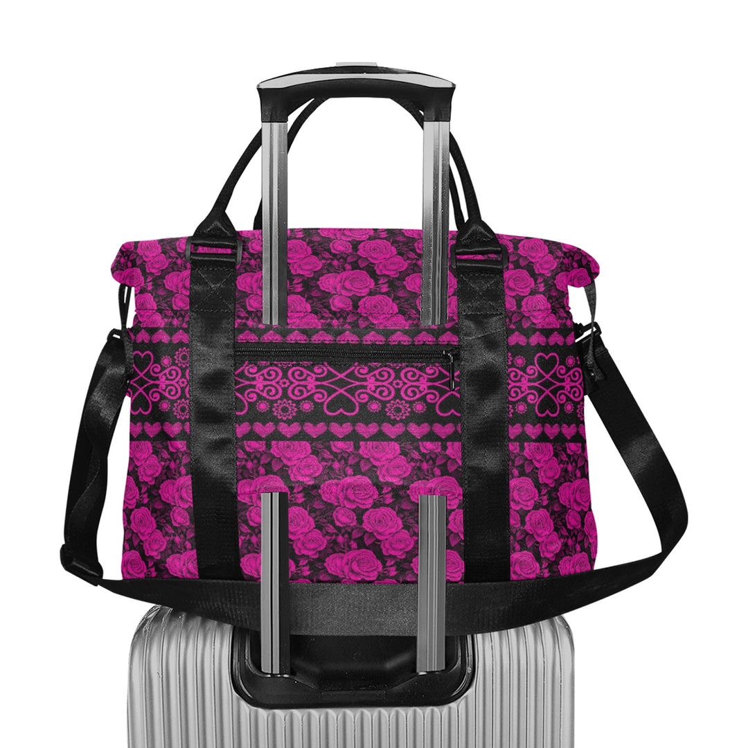 Caddy Fushia Roses Luggage Caddy