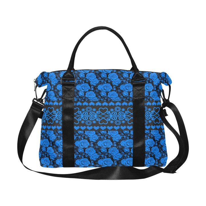 Blue Roses Luggage Caddy