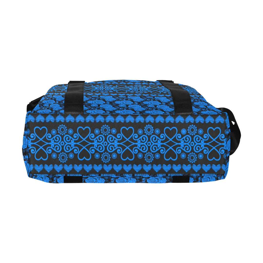 Blue Roses Luggage Caddy