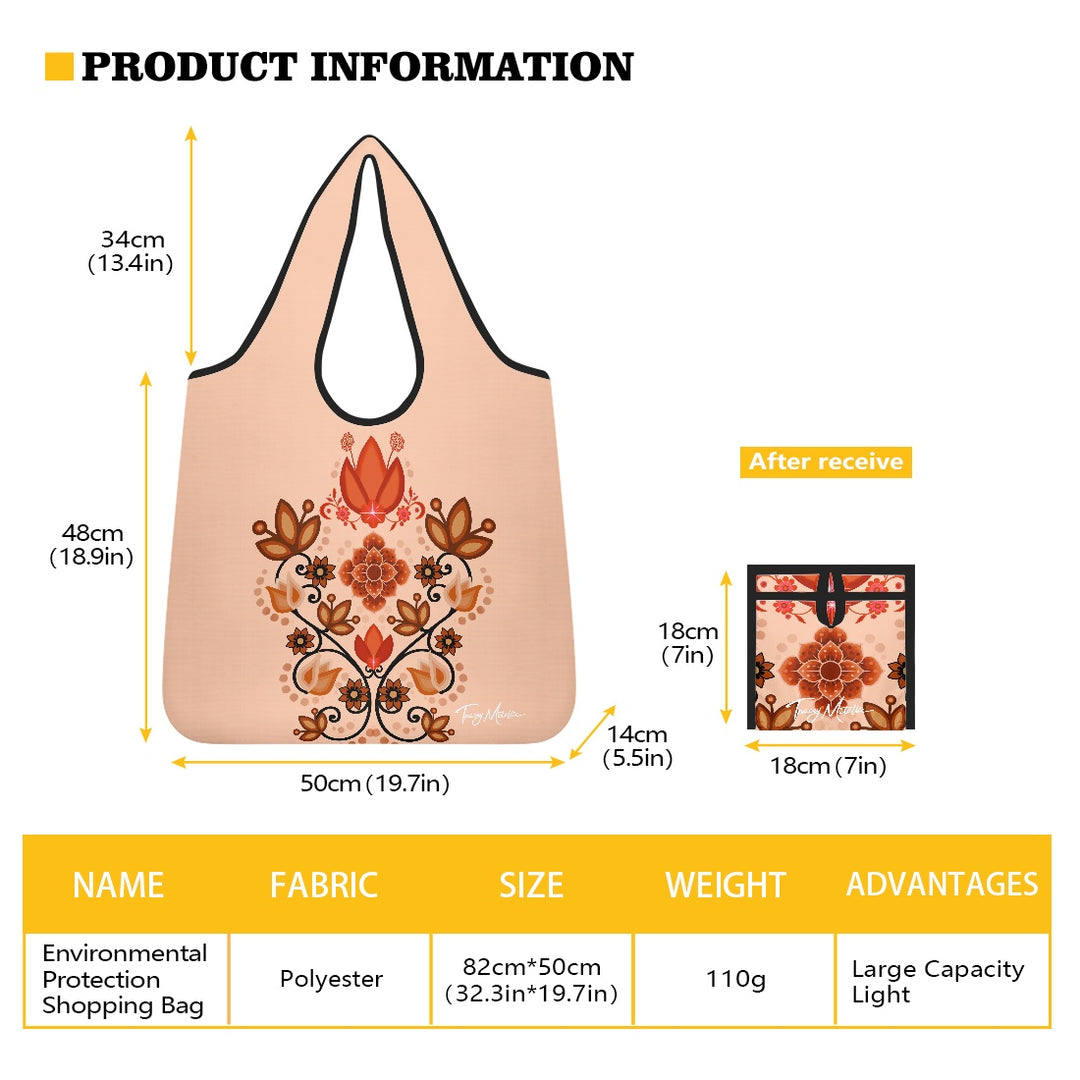 Shopping bag Beige Floral Bouquet (large version)