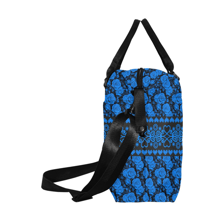 Blue Roses Luggage Caddy