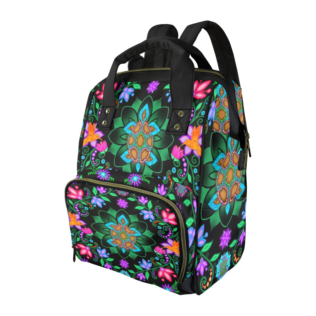 New Backpack Floral Turtle Multi-Function Diaper Bag