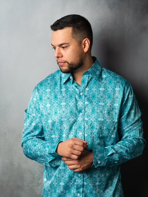Mens Dress Shirt Mi'gmaq Star
