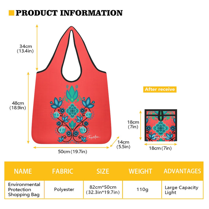 Shopping bag Red Floral Bouquet (large version)