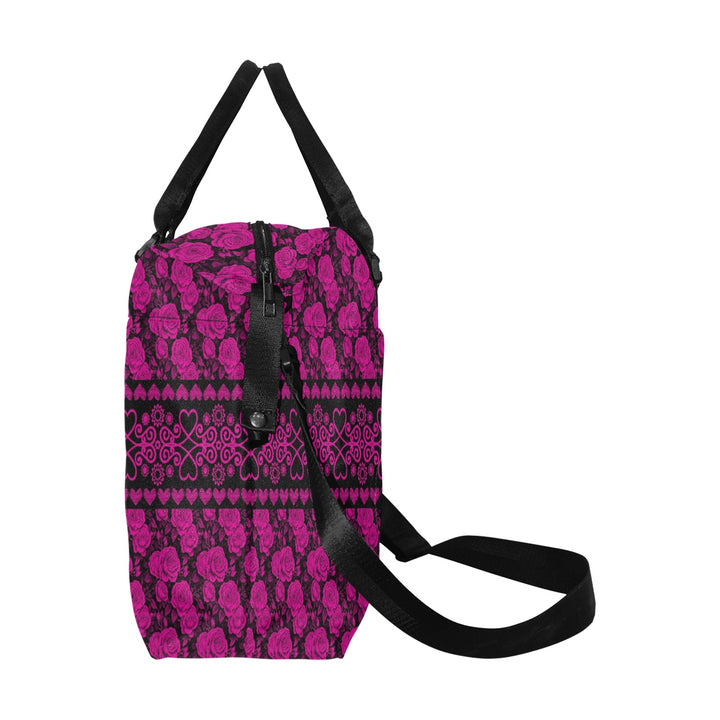 Caddy Fushia Roses Luggage Caddy