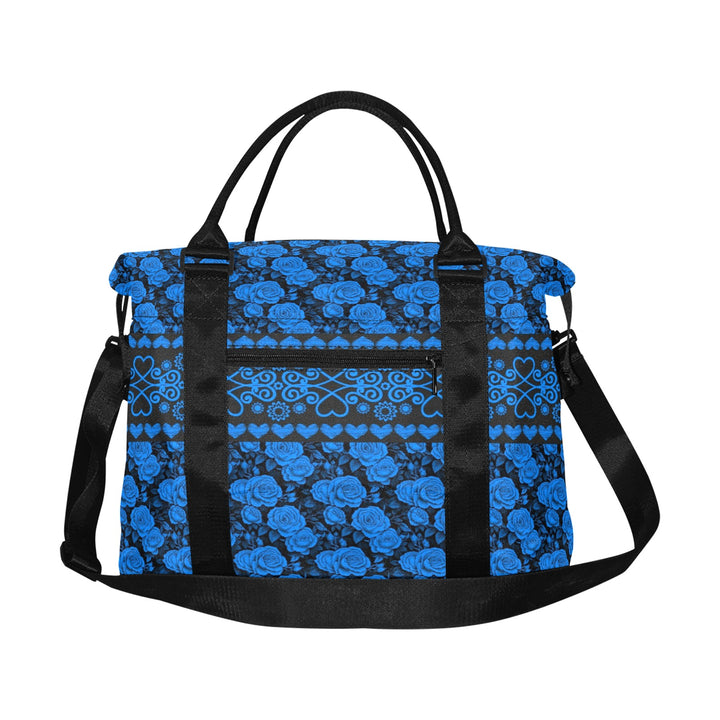 Blue Roses Luggage Caddy