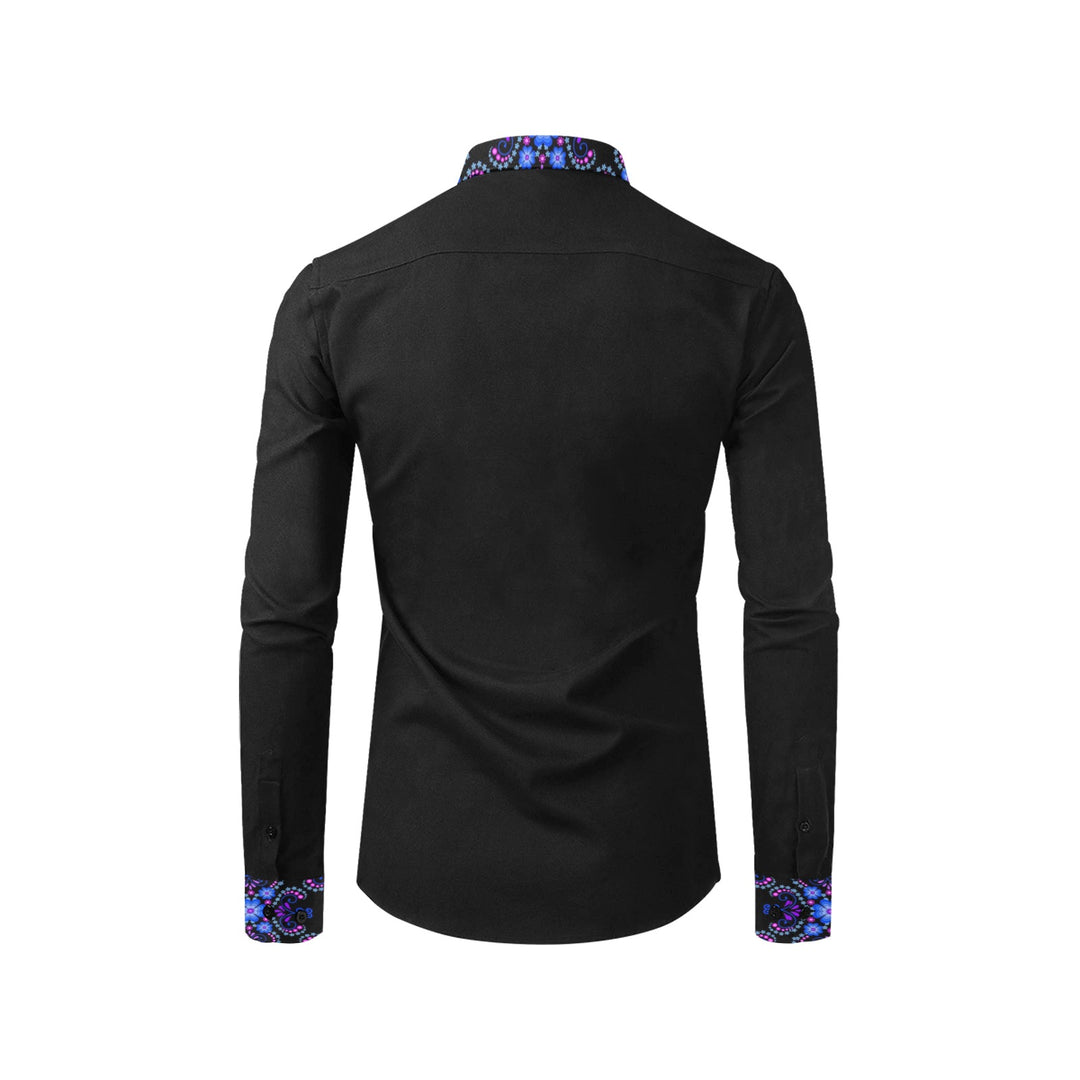 Mens Dress Shirt Black Cuff and Collar