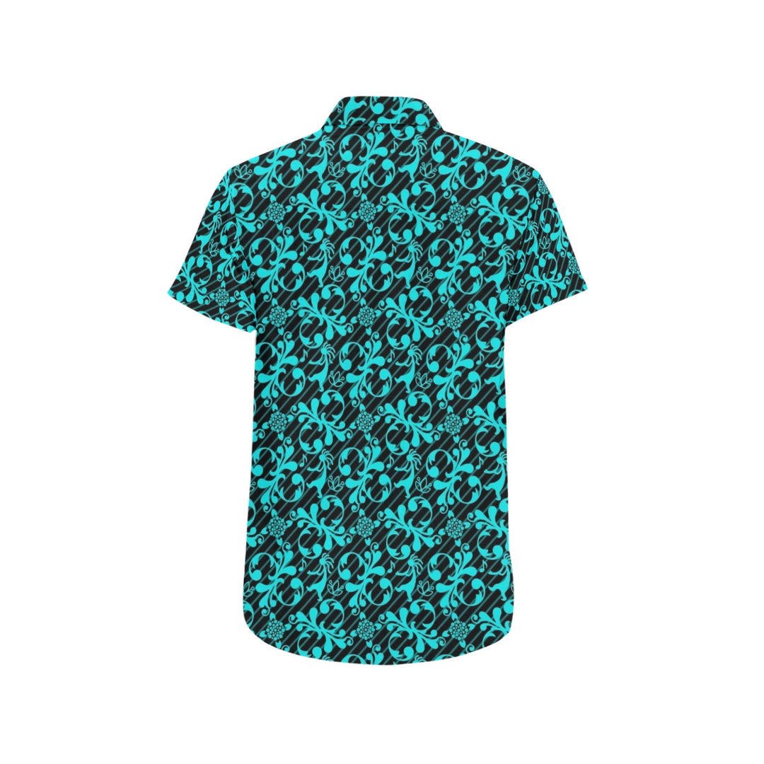 Mens Short Sleeve Dress Shirt Flute Guy
