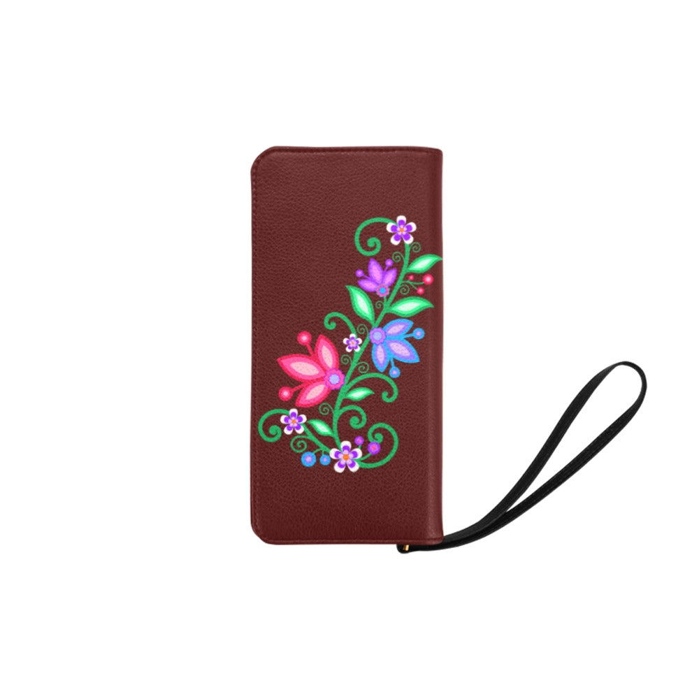 Floral Wallet Clutch One Size Brown