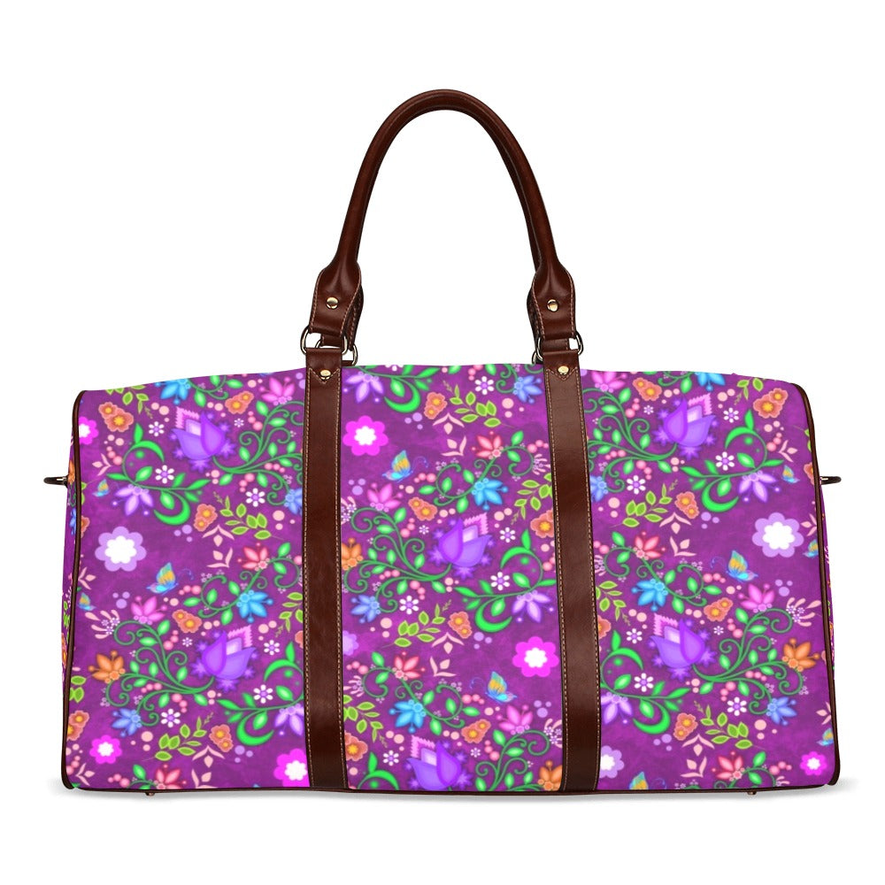 Travel Tote Bag One Size Purple Floral