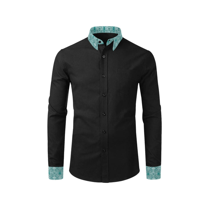 Mens Dress Shirt Mi'gmaq Star Teal
