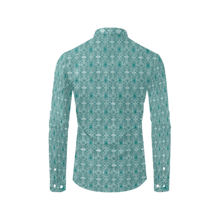 Mens Dress Shirt Mi'gmaq Star Teal