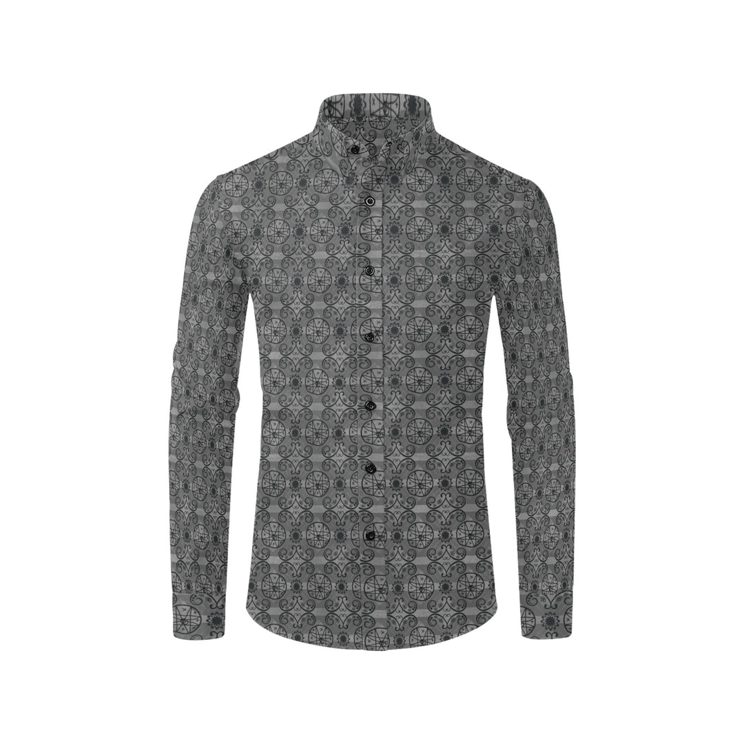 Mens Dress Shirt Mi'gmaq 8 Point Star Black