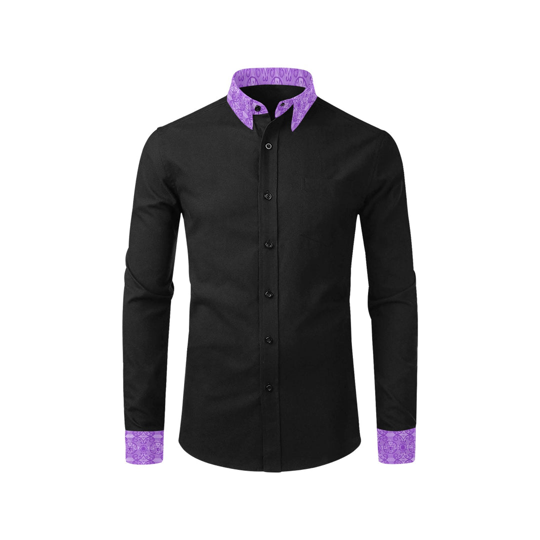 Mens Dress Shirt Mi'gmaq Star Purple