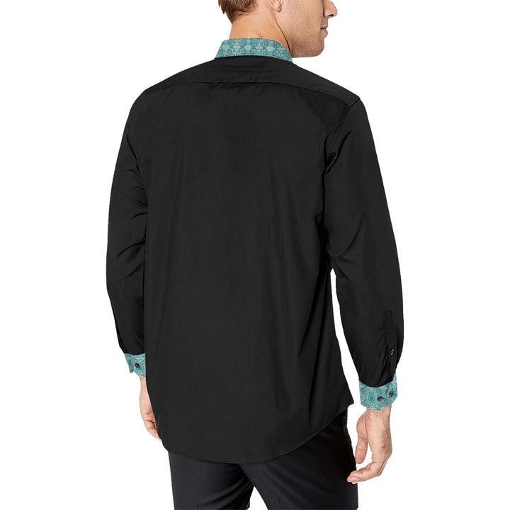 Mens Dress Shirt Mi'gmaq Star Teal
