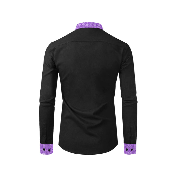 Mens Dress Shirt Mi'gmaq Star Purple