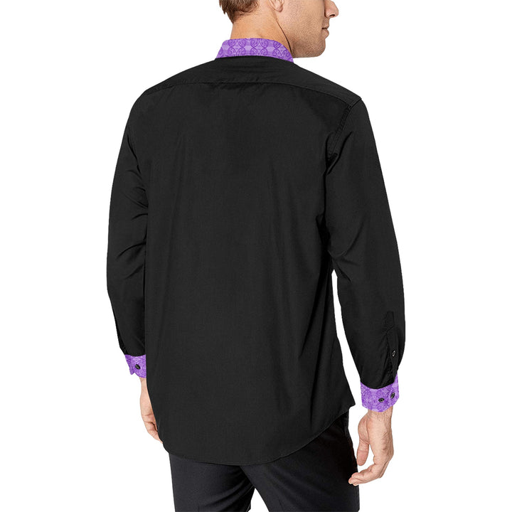 Mens Dress Shirt Mi'gmaq Star Purple
