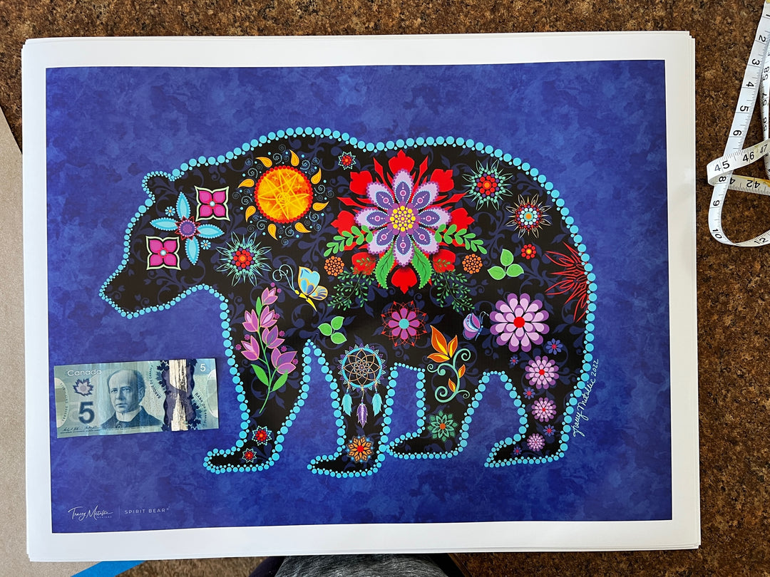 Blue Bear Art Poster