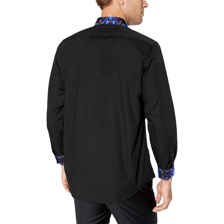 Mens Dress Shirt Black Cuff and Collar