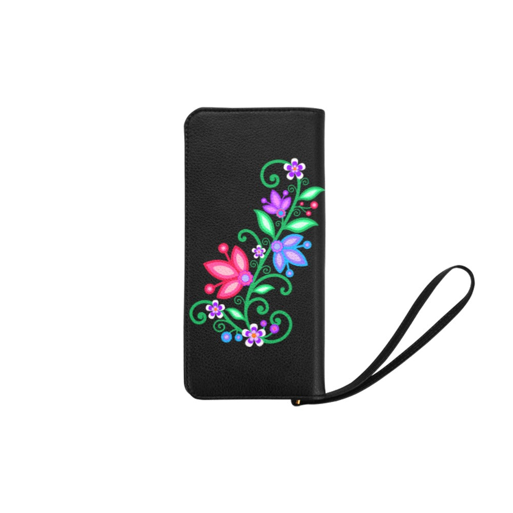 Floral Wallet Clutch One Size Black