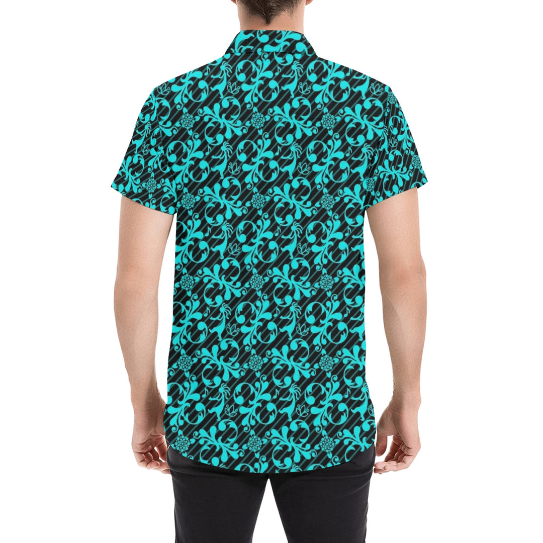 Mens Short Sleeve Dress Shirt Flute Guy
