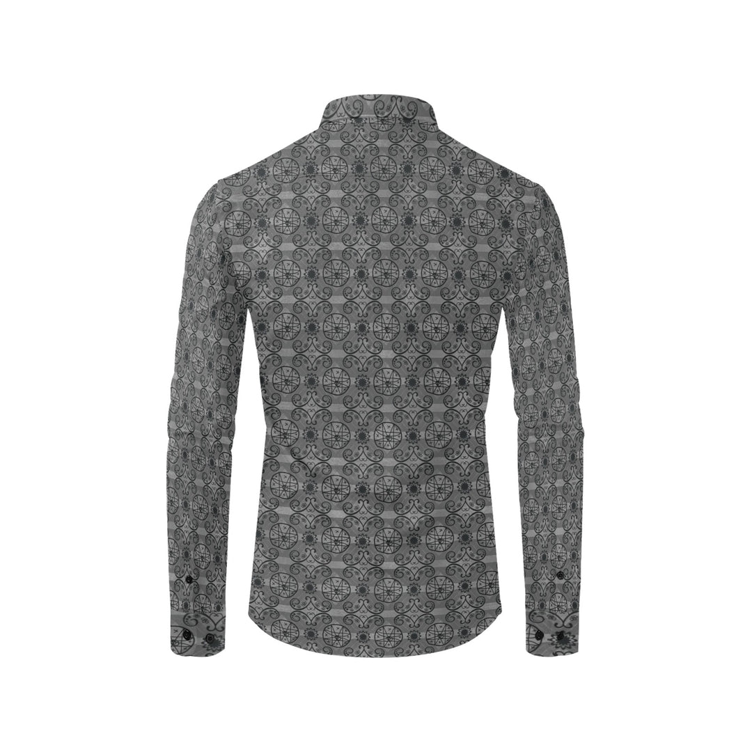 Mens Dress Shirt Mi'gmaq 8 Point Star Black