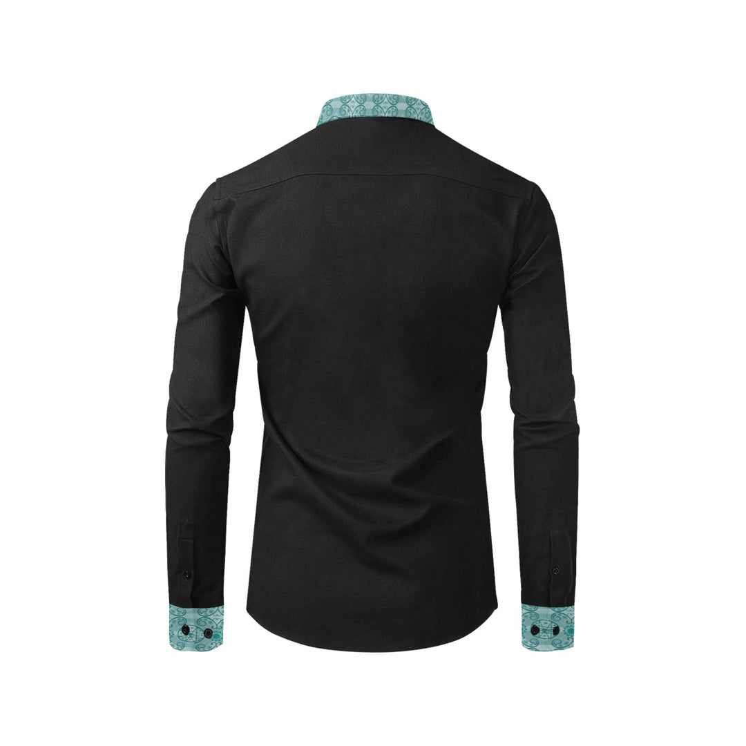 Mens Dress Shirt Mi'gmaq Star Teal