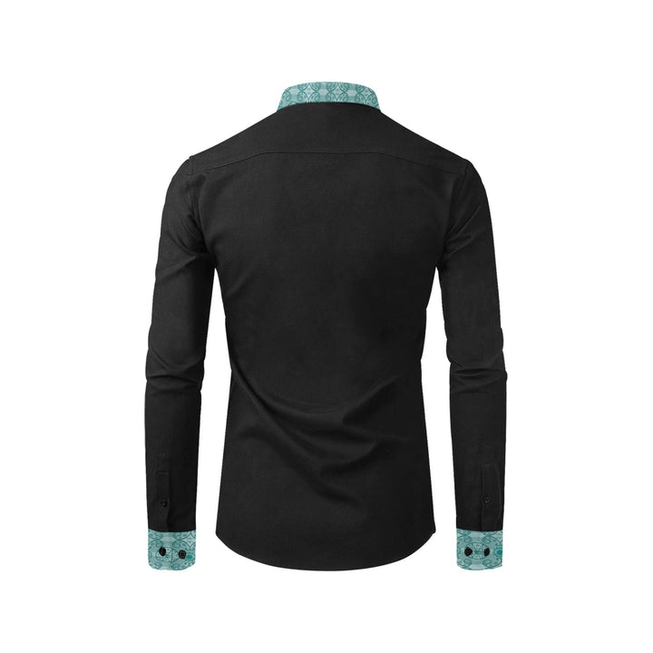 Mens Dress Shirt Mi'gmaq Star Teal