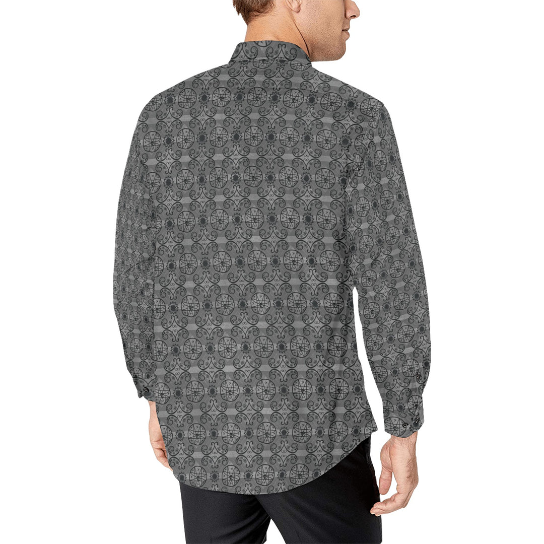 Mens Dress Shirt Mi'gmaq 8 Point Star Black
