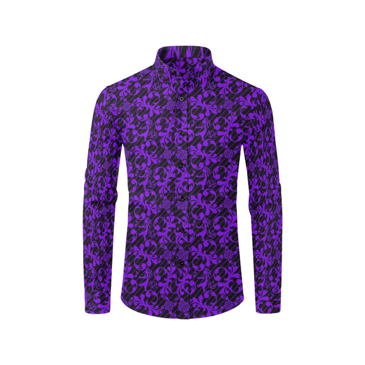 Mens Dress Shirt Petroglph Flute purple