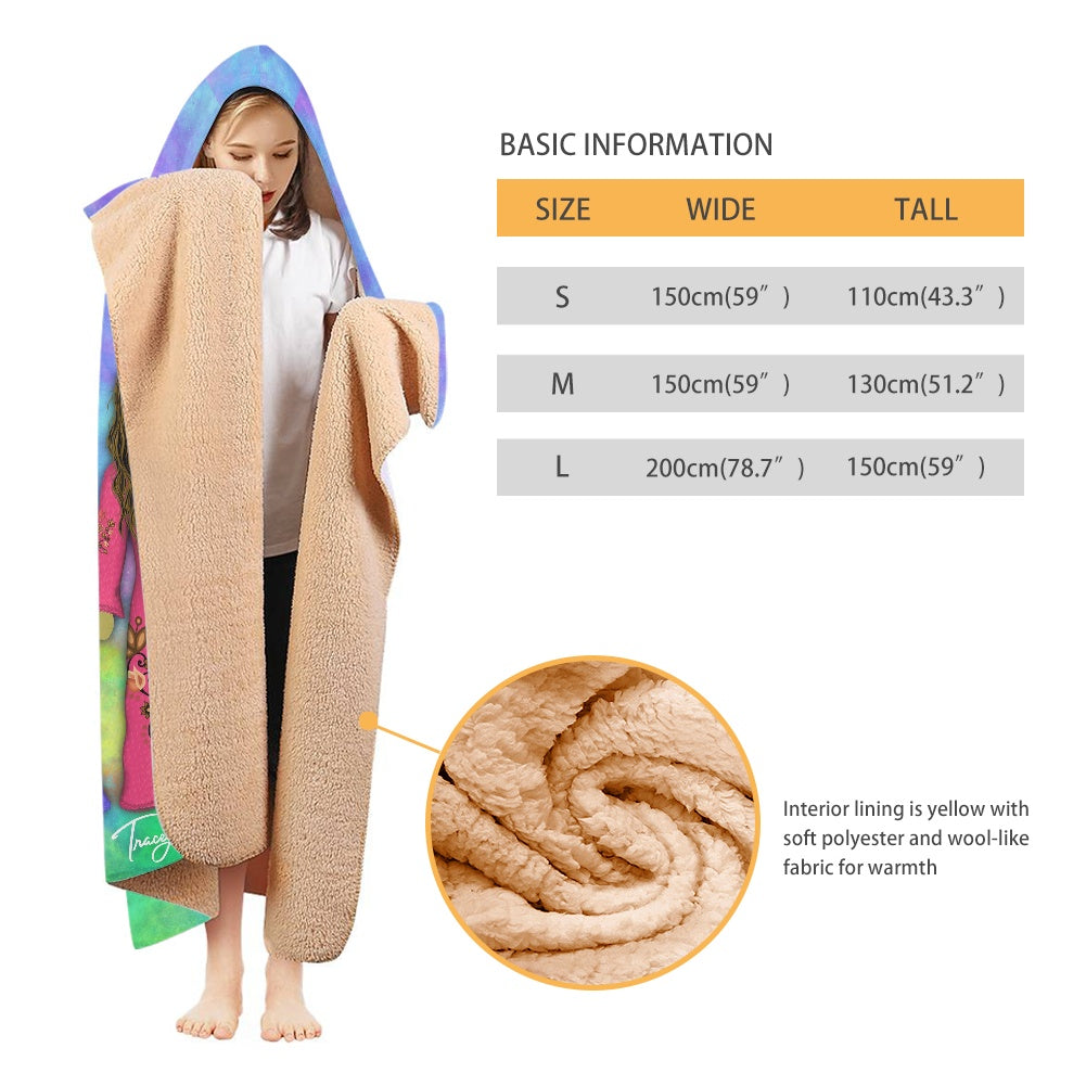 Sisterhood Thick Hooded Blanket for Adults