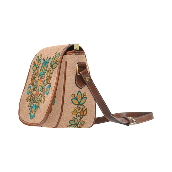 Saddle Bag Small Couture Florals Tan