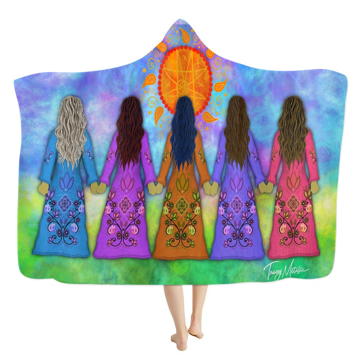 Sisterhood Thick Hooded Blanket for Adults