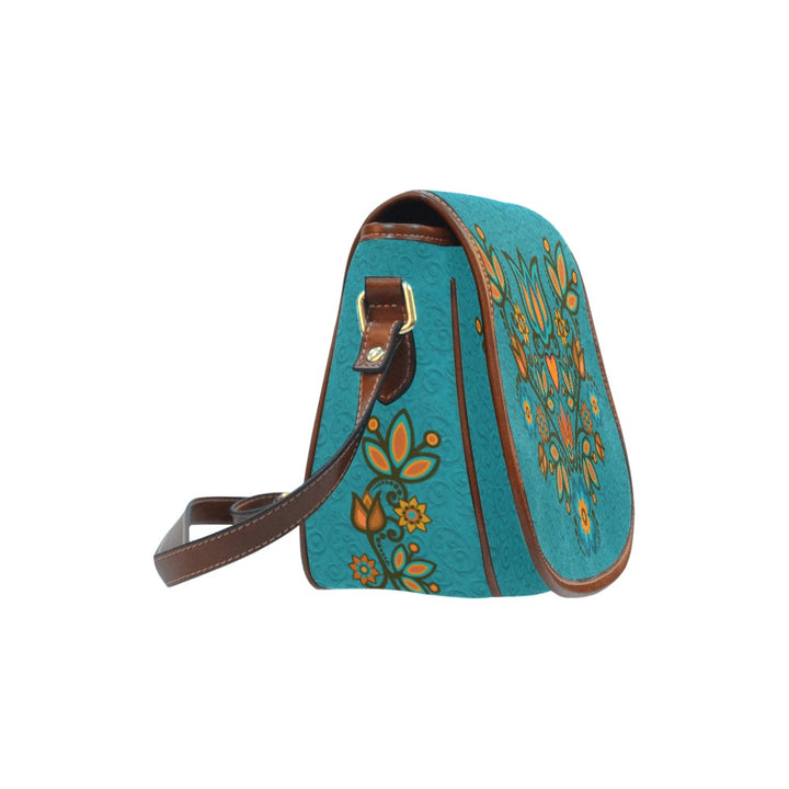 Saddle Bag Small Couture Floral Teal