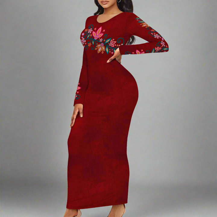 Women's long-sleeved dress (extended)