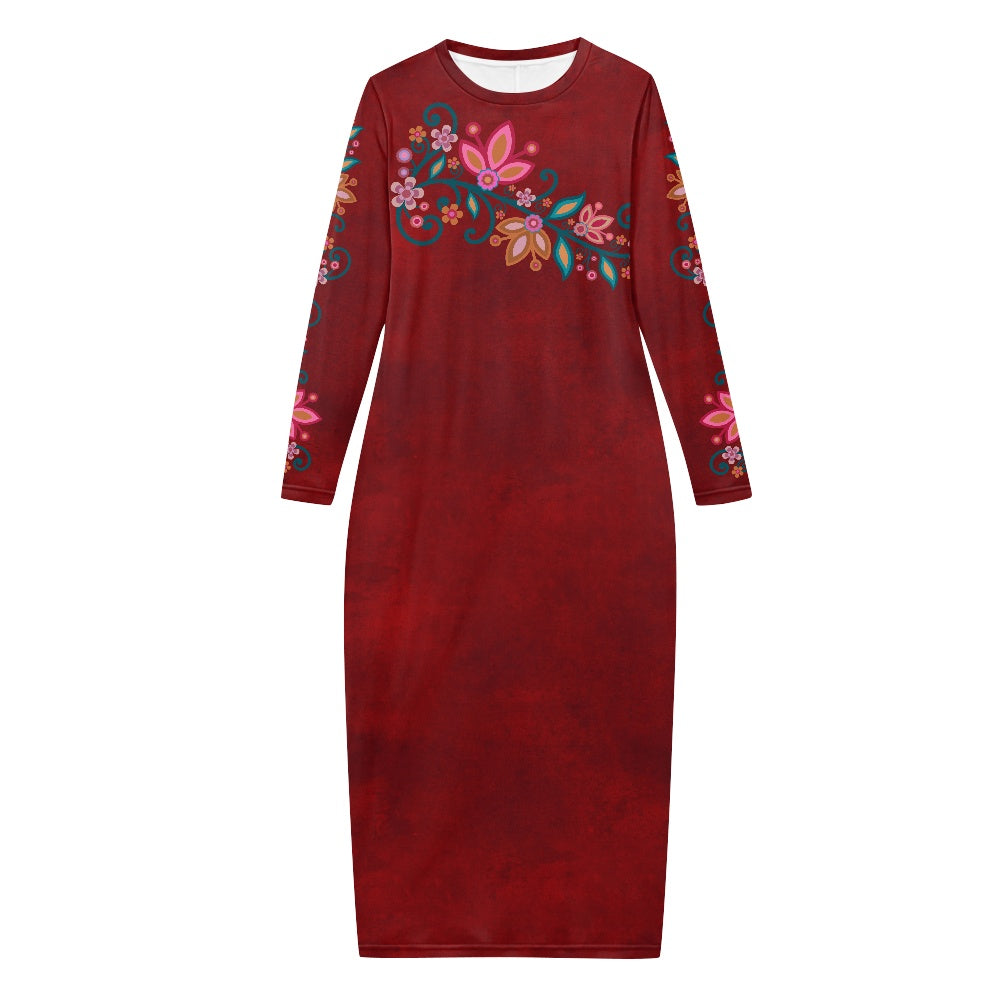 Women's long-sleeved dress (extended)