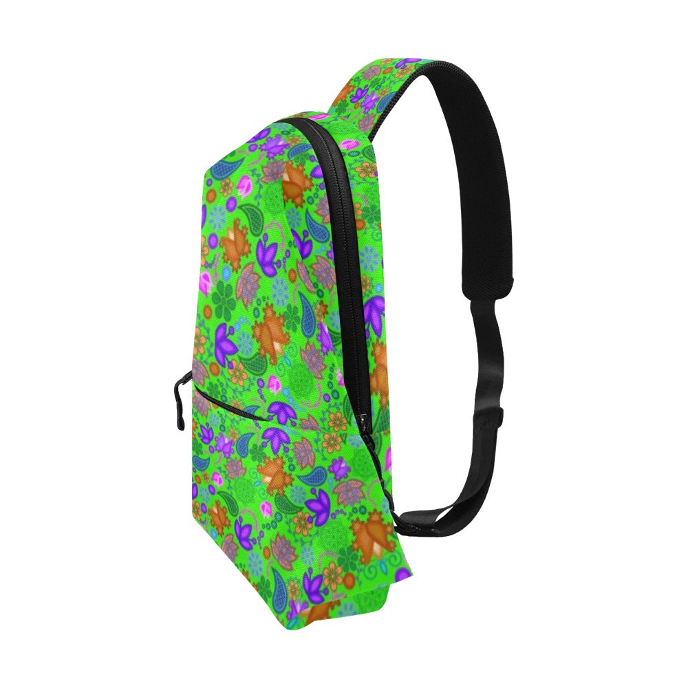 Chest Bag Classic Floral Gree