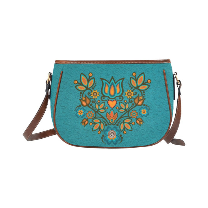 Saddle Bag Small Couture Floral Teal