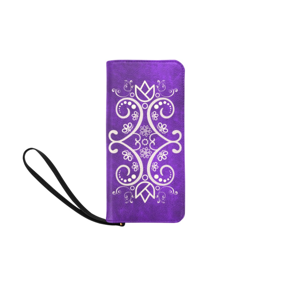 Wallet Clutch Motif Purple