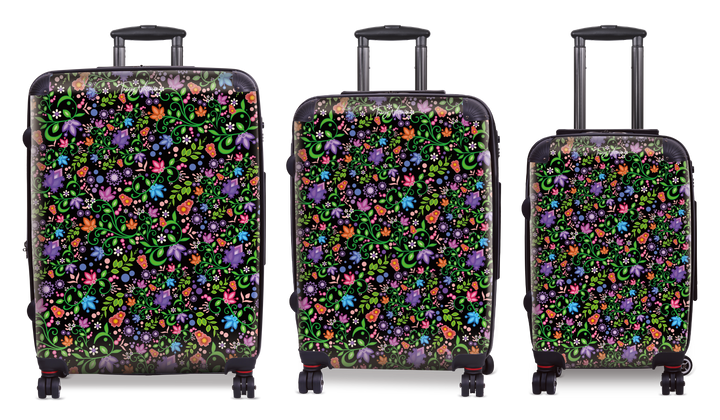 Luggage All Over Floral Black