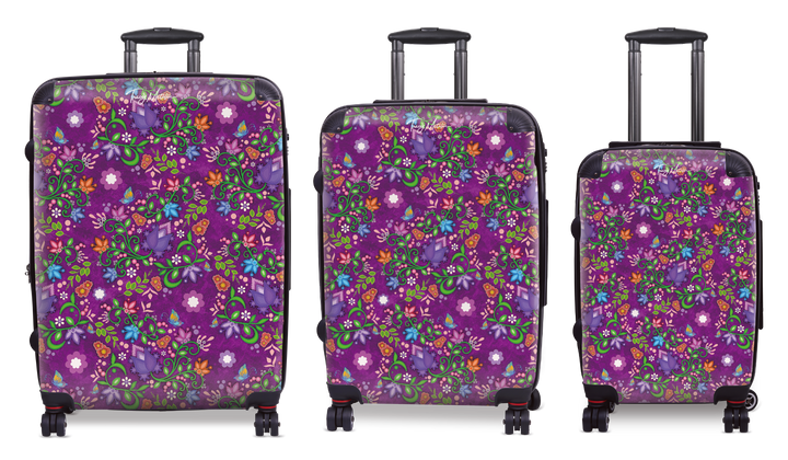 Luggage All Over Floral Purple