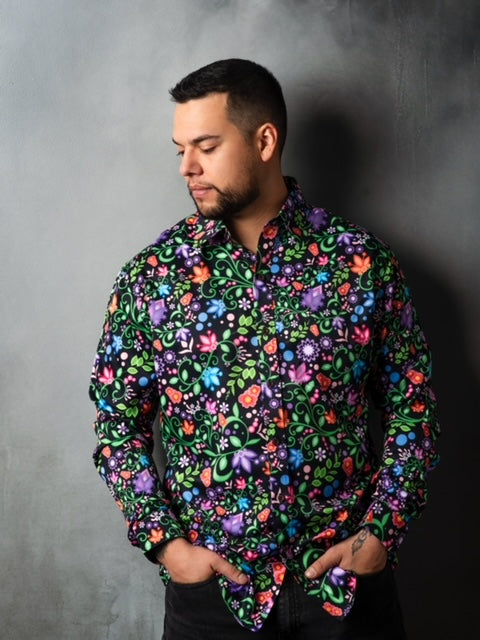 Men's Long Sleeve Floral Shirts