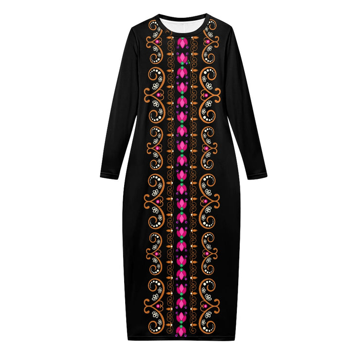 Women's long-sleeved dress (extended)