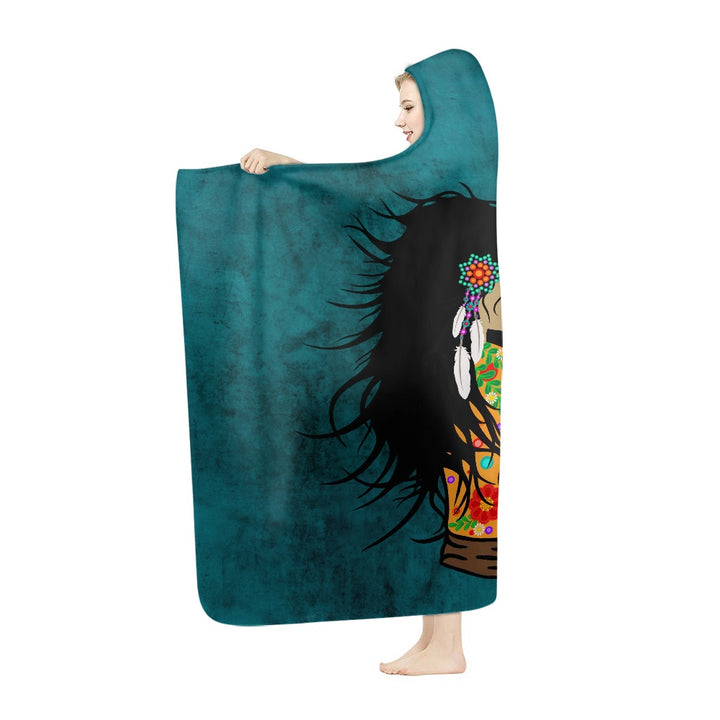 Sun Catcher Thick Hooded Blanket for Adults