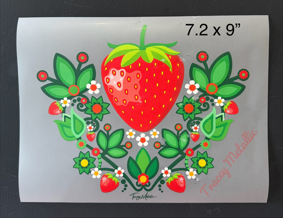 DTF Heat Transfers Strawberry Floral