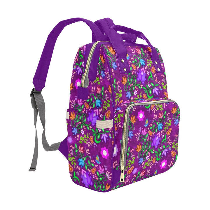 All Over Purple Floral Backpack