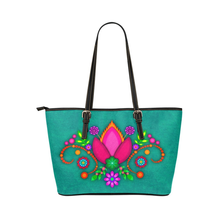 PU Leather Handbag Single Floral Design