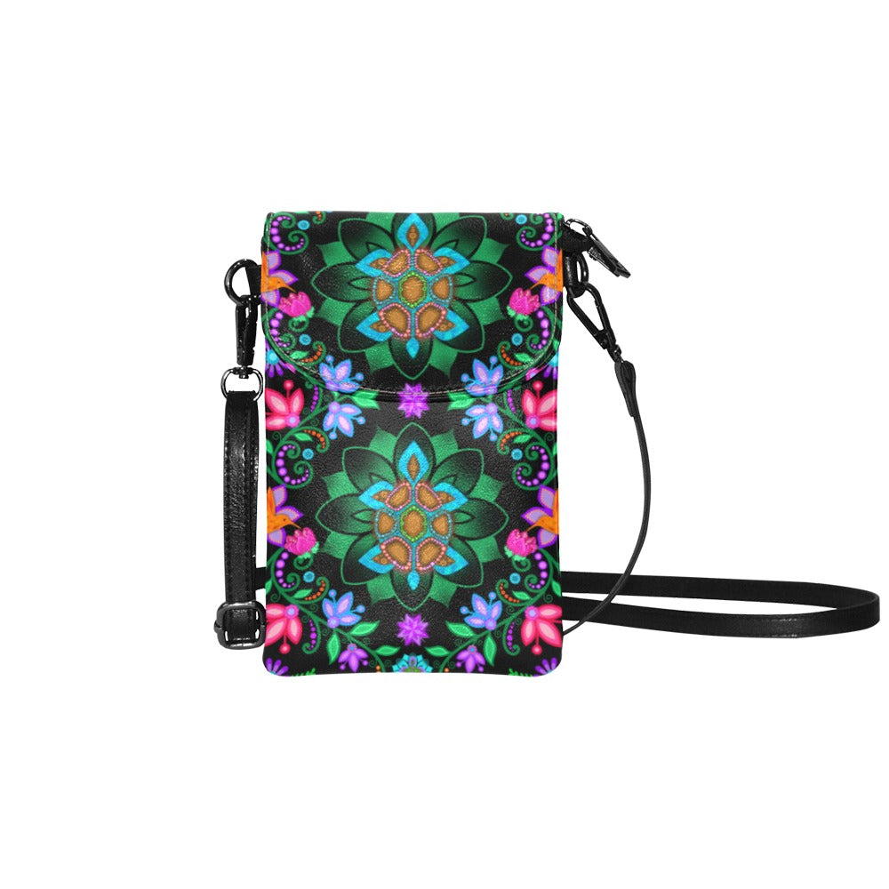 Cellphone purse Floral Turtle