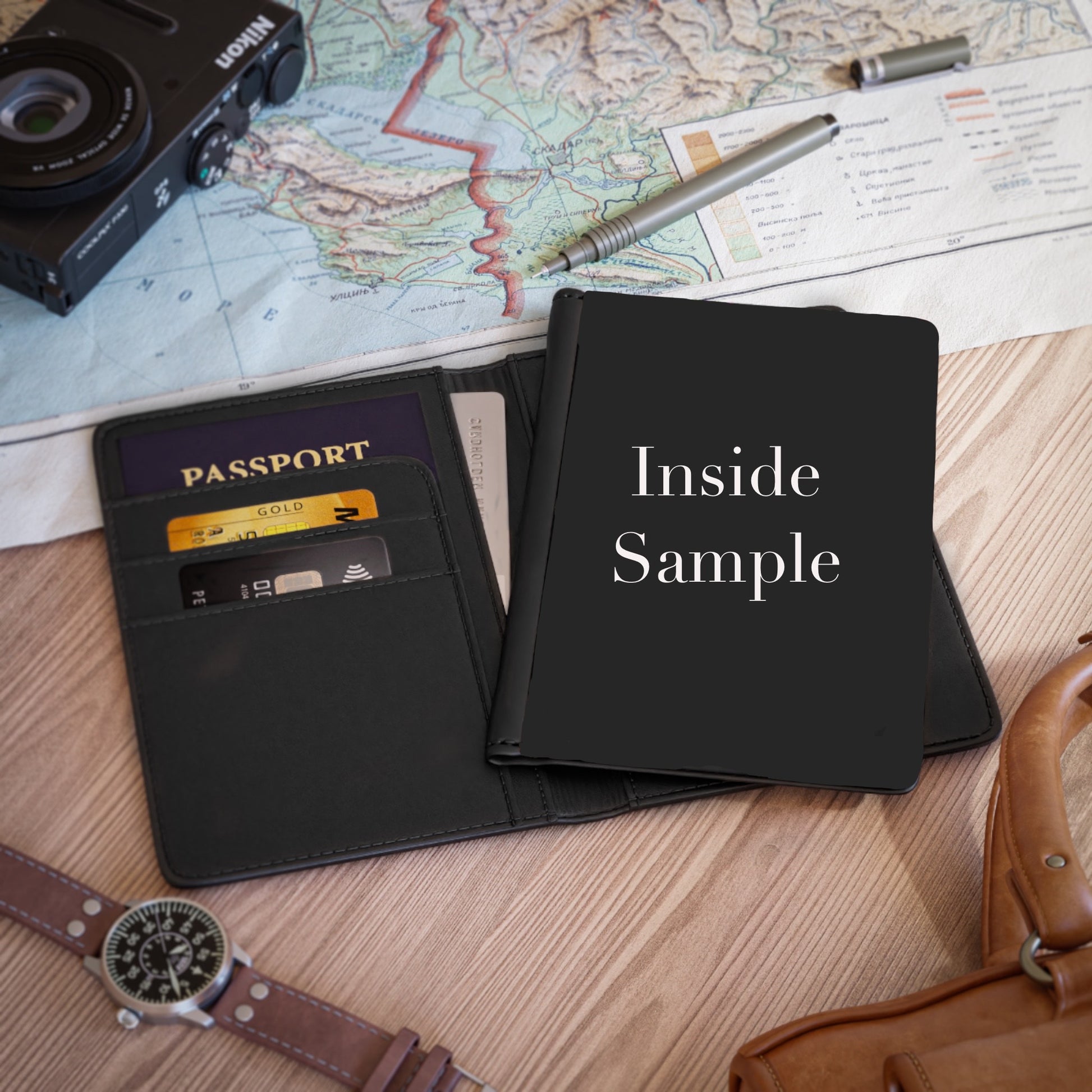Passport Wallet Blue Bear
